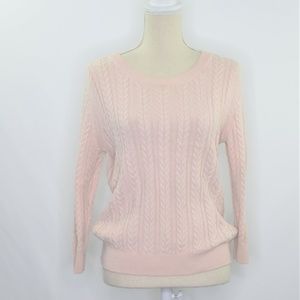 H&M Blush Pink Cable Knit Sweater